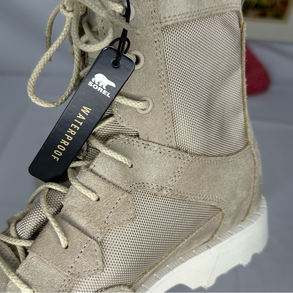 NWT Sorel Caribou OTM WaterProof Ancient Fossil/Chalk Boots Size 11 - Picture 8 of 14